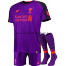Nuevo Camisetas (Pantalones+Calcetines) Liverpool 2ª Liga 18/19 Baratas