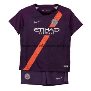 Nuevo Camisetas Ninos Manchester City 3ª Liga 18/19 Baratas
