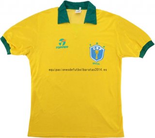 Nuevo 1ª Camiseta Brasil Retro 1988 Amarillo Baratas