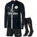 Nuevo Camisetas Manga Larga (Pantalones+Calcetines) Paris Saint Germain 3ª 1ª Liga 18/19 Baratas