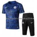 Nuevo Camisetas Conjunto Completo Chelsea Entrenamiento 17/18 Azul Negro Baratas
