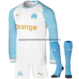 Nuevo Camisetas Manga Larga (Pantalones+Calcetines) Marseille 1ª Liga 18/19 Baratas
