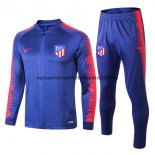 Nuevo Camisetas Chaqueta Conjunto Completo Atletico Madrid Ninos Azul Rojo Liga 18/19 Baratas