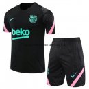 Nuevo Camisetas Barcelona Conjunto Completo Entrenamiento 20/21 Negro Verde Baratas