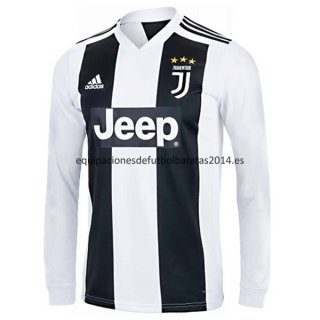 Nuevo Camisetas Manga Larga Juventus 1ª Liga 18/19 Baratas