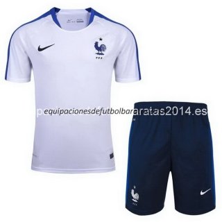 Nuevo Camisetas Francia Conjunto Completo Entrenamiento 2018 Blanco Azul Baratas