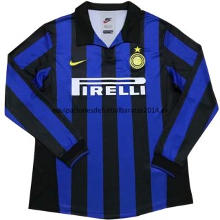 Nuevo Camisetas Manga Larga Inter Milan 1ª Equipación Retro 1998/1999 Baratas