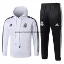 Nuevo Camisetas Chaqueta Conjunto Completo Real Madrid Ninos Blanco De Lana Liga 18/19 Baratas