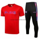 Nuevo Entrenamiento Conjunto Completo Paris Saint Germain 21/22 Rojo Purpura Negro Baratas