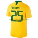 Nuevo Camisetas Brasil 1ª Equipación 2018 Willian Baratas