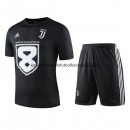 Nuevo Camisetas Juventus Conjunto Completo Entrenamiento 19/20 Negro Blanco Baratas