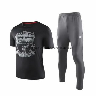 Nuevo Camisetas Conjunto Completo Liverpool Entrenamiento 19/20 Negro Gris Baratas