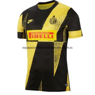 Nuevo Camisetas Inter Milan Entrenamiento Amarillo Negro 19/20 Baratas