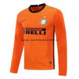 Nuevo Camisetas Manga Larga Portero Inter Milán 20/21 Naranja Baratas