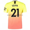 Nuevo Camisetas Manchester City 3ª Liga 19/20 Silva Baratas