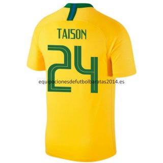 Nuevo Camisetas Brasil 1ª Equipación 2018 Taison Baratas
