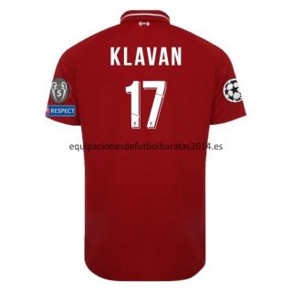 Nuevo Camisetas Liverpool 1ª Liga 18/19 Klavan Baratas