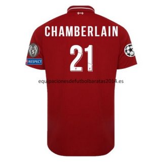 Nuevo Camisetas Liverpool 1ª Liga 18/19 Chamberlain Baratas