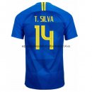 Nuevo Camisetas Brasil 2ª Equipación 2018 T.Silva Baratas