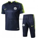 Nuevo Camisetas Conjunto Completo Manchester City Entrenamiento 18/19 Azul Verde Baratas