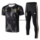 Nuevo Camisetas Juventus Conjunto Completo Entrenamiento 18/19 Gris Negro Baratas