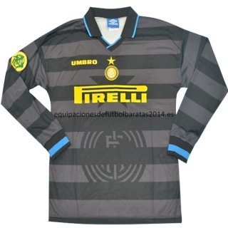 Nuevo Camisetas Manga Larga Inter Milan 2ª Equipación Retro 2013-2014 Baratas