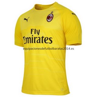 Nuevo Camisetas Portero AC Milan Amarillo Liga 18/19 Baratas
