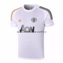 Nuevo Camisetas Entrenamiento Manchester United 20/21 Blanco Naranja Negro Baratas