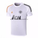 Nuevo Camisetas Entrenamiento Manchester United 20/21 Blanco Naranja Negro Baratas