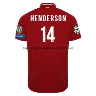 Nuevo Camisetas Liverpool 1ª Liga 18/19 Henderson Baratas