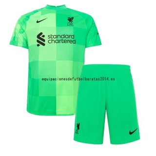 Nuevo Camisetas Liverpool 1ª Liga Portero Niños 21/22 Baratas