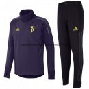 Nuevo Camisetas Chaqueta Conjunto Completo Juventus Ninos Purpura Gris Liga 18/19 Baratas