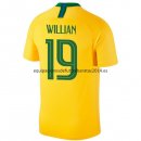Nuevo Camisetas Brasil 1ª Equipación 2018 Willian Baratas