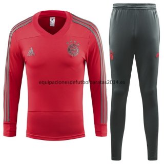 Nuevo Camisetas Chaqueta Conjunto Completo Bayern Munich Ninos Rojo Liga 18/19 Baratas