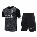 Nuevo Camisetas Liverpool Conjunto Completo Entrenamiento 20/21 Gris Negro Baratas