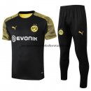 Nuevo Camisetas Borussia Dortmund Conjunto Completo Entrenamiento 19/20 Baratas Negro Amarillo Blanco