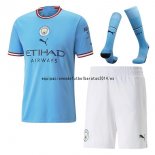 Nuevo 1ª Camiseta Pantalones Calcetines Manchester City 22/23 Azul Baratas