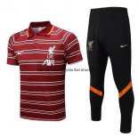 Nuevo Conjunto Completo Polo Liverpool 22/23 Rojo Negro Baratas