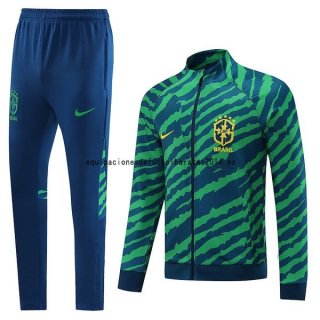 Nuevo Conjunto Completo Ropa Deportiva Con Cremallera Larga Brasil 2022 Verde Baratas