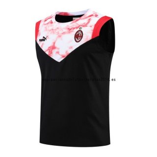 Nuevo Entrenamiento Sin Mangas AC Milan 22/23 Negro Rojo Baratas