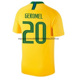 Nuevo Camisetas Brasil 1ª Equipación 2018 Geromel Baratas
