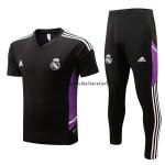 Nuevo Entrenamiento Conjunto Completo Real Madrid 22/23 Negro Purpura Blanco Baratas
