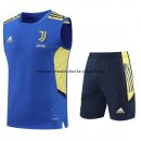 Nuevo Entrenamiento Sin Mangas Conjunto Completo Juventus 22/23 Azul Amarillo Baratas