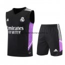 Nuevo Entrenamiento Sin Mangas Conjunto Completo Real Madrid 22/23 Negro Purpura Baratas