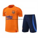Nuevo Entrenamiento Conjunto Completo Barcelona 22/23 Naranja Negro Baratas