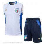 Nuevo Entrenamiento Sin Mangas Conjunto Completo Italia 2024 Blanco Azul Marino Baratas Nuevo Entrenamiento Sin Mangas Conjunto Completo Italia 2024 Blanco Azul Marino Baratas