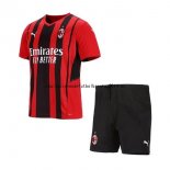 Nuevo Camisetas AC Milan 1ª Liga Niños 21/22 Baratas