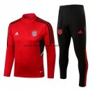 Nuevo Chandal Niños Bayern Múnich 2022 2023 Rojo Negro Baratas