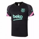 Nuevo Camisetas Entrenamiento Barcelona 20/21 Negro Verde Baratas