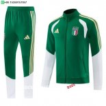 Nuevo Conjunto Completo Ropa Deportiva Con Cremallera Larga Italia 2026 Verde I Blanco Baratas